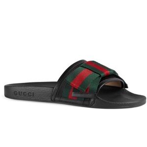 Authentic GUCCI Sandals 498316KLWI0/Nero/Vrv/ 37G